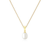 Lantisor argint placat cu aur galben cu perla naturala alba DiAmanti AP14697_Necklace-AS